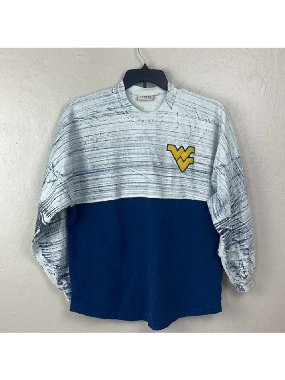 Spirt West Virginia Mountianeers Unisex Small Long Sleeve Tee cotton oversized